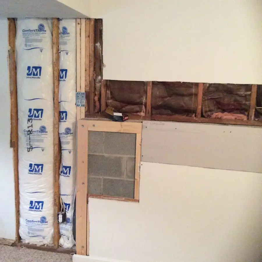 Wall insulation replacement during Contents Cleaning & Restoration in Harahan